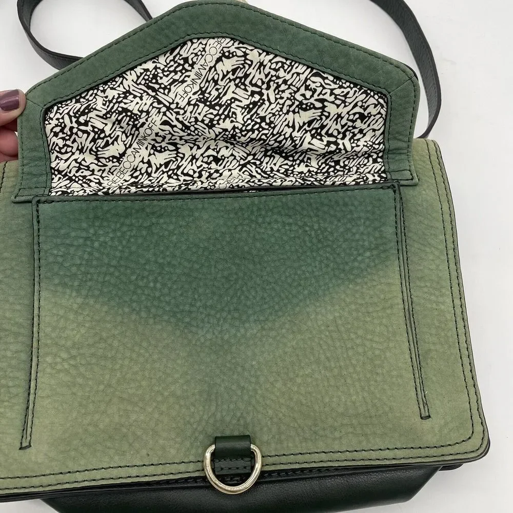 Rebecca Minkoff‎ Vintage GREEN Envelope Crossbody/Shoulder Leather & Suede